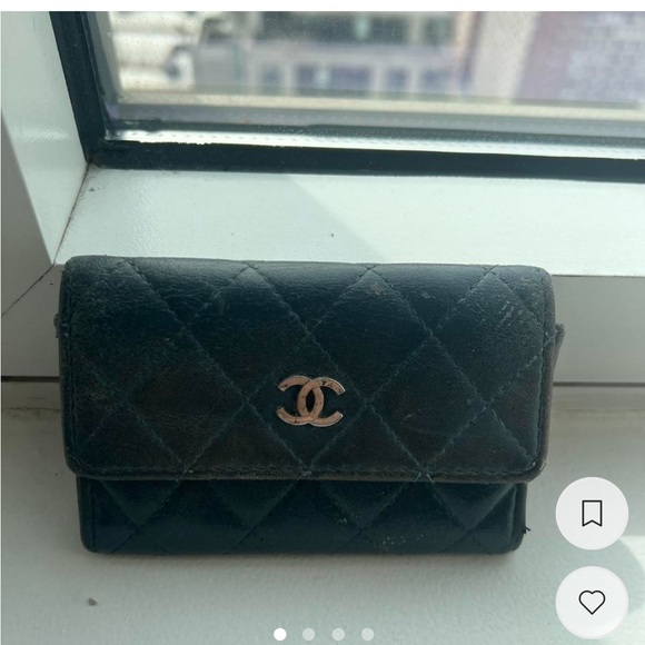 Vintage Chanel Periwinkle Folding Wallet - Picture 1 of 4